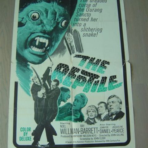 'The reptile' (director Freddie Francis) Peter Cushing) 1966 int'l one-sheet